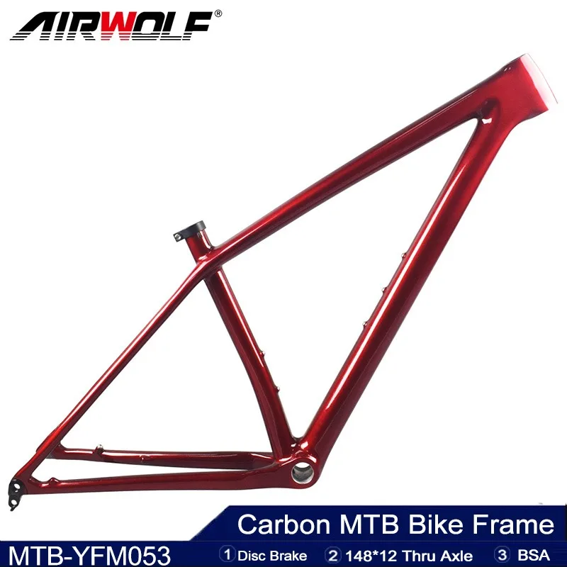 

Airwolf T1100 29er Mountain Bicycle Frame XC Bike Frame Carbon MTB Bike Full Suspension 29 Boost Disc Brake Bicycle XC Frameset