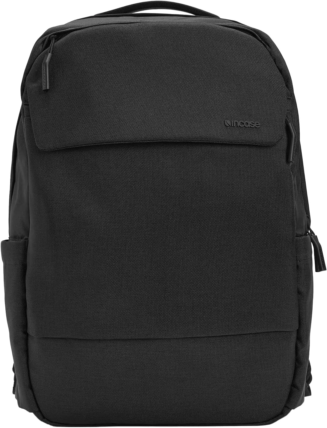 

20L Everyday Laptop Backpack for Work and Travel with 16" Faux Fur Sleeve, Front Pocket, Water Bottle Pockets - Black