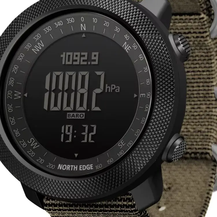 

Умные водонепроницаемые часы, цветные силиконовые часы с компасом высокого давления воздуха, термометром, металлические часы для спорта на открытом воздухе 2025