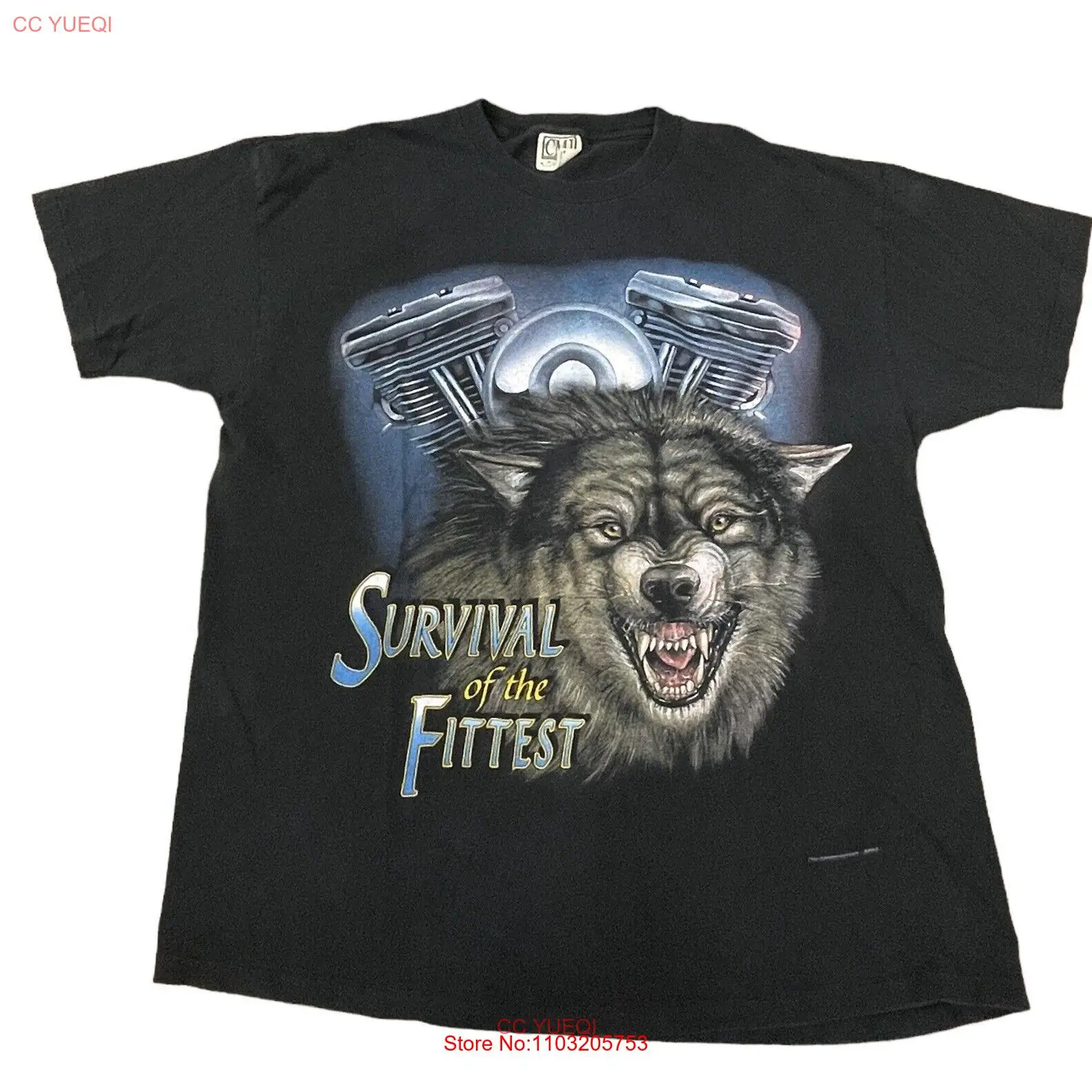 Винтажная футболка для выживания в стиле 90-х, велосипед, мотоцикл, размер XL, Сделано в США