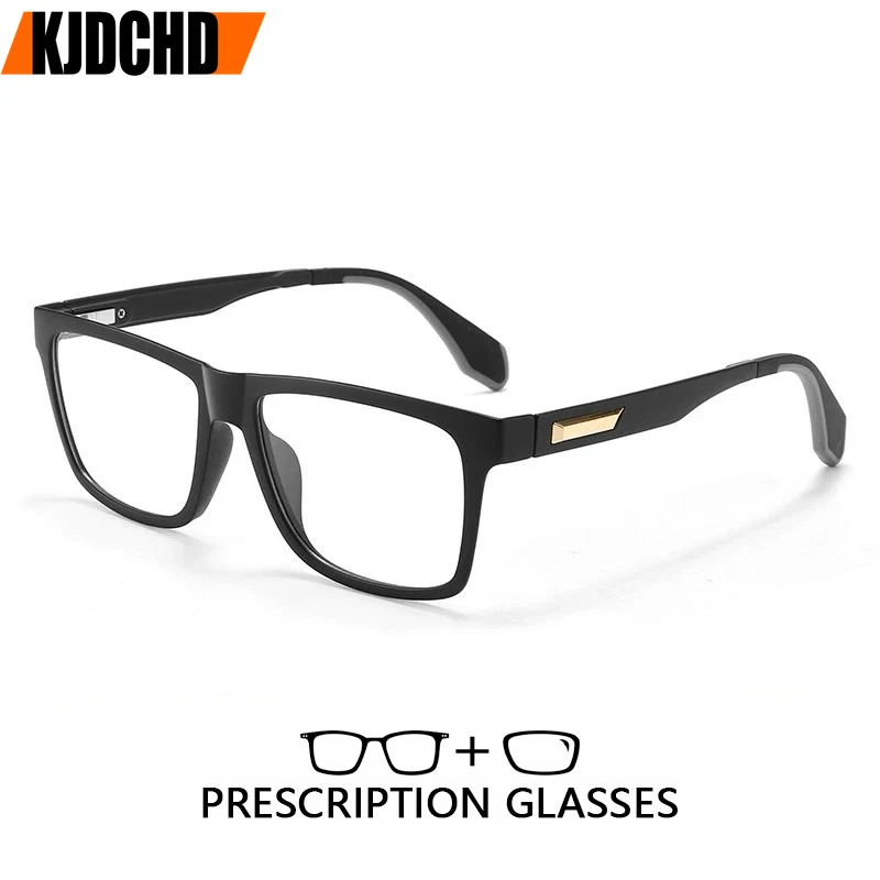 

Очки для чтения KJDCHD с защитой от скольжения, TR90, с защитой от синего света, мужские фотохромные очки для коррекции близорукости, женские очки в большой оправе