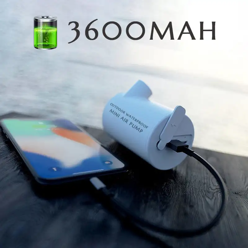 Pompa udara Mini tahan Air luar ruangan pompa udara portabel perlengkapan berkemah gadget luar ruangan isi ulang untuk mendaki/mengambang