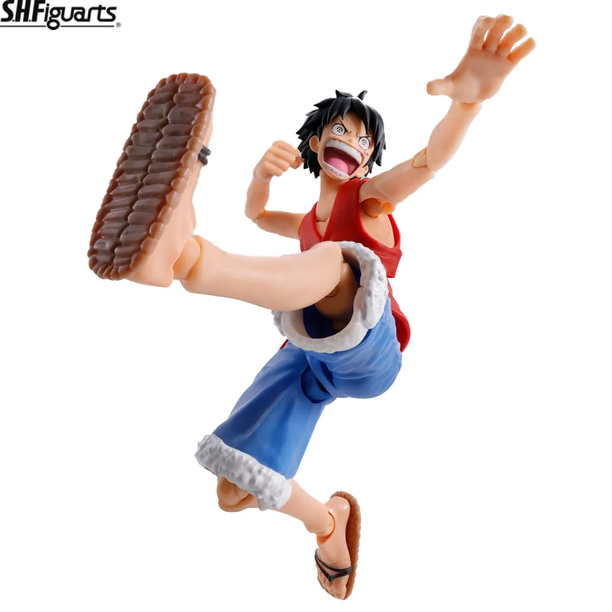 In Stock 14.5cm BANDAI SPIRITS S.H.Figuarts ONE PIECE Monkey D. Luffy Romance Dawn Anime Figure Action Figure Model Decoration