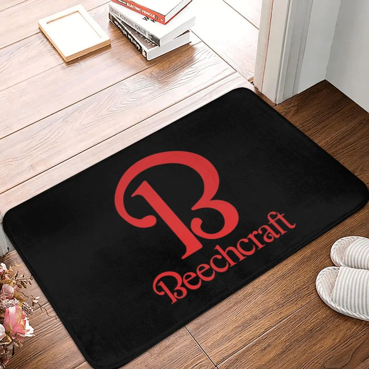 Beechcraft Aircraft Aviation Doormat Non-slip Super Absorbent Bath Mats Home Entrance Rugs Kitchen Bedroom Carpet Footpad