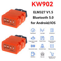 KONNWEI KW902 Bluetooth 5.0 ELM327 V1.5 Auto Scanner OBD2 Car Diagnostic Tools ELM 327 V 1 5 OBD 2 Code Readers for Android iOS