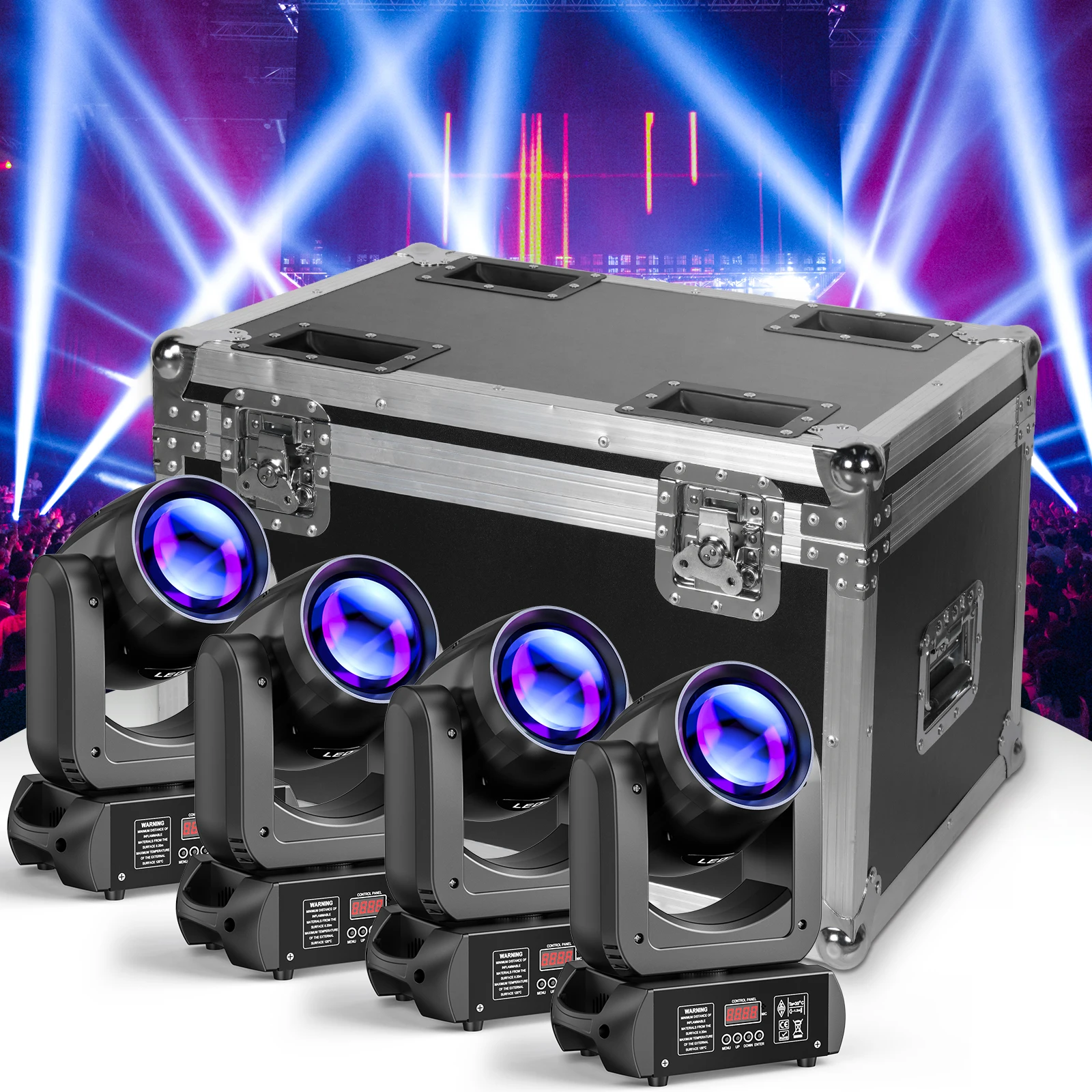 Fieryijzeal Gator Koffers Voor (4) 150W Beam Bewegend Hoofd Licht Podium Lichte Zware Luchtvaartmaatschappij Koffer Voor Led Light Dj Concertfeest