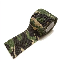 1Pc 5cm*4.5m Outdoor Duct Camouflage Tape Hunting Waterproof Adhesive Camo Tape Stealth Bandage Military Outdoor Tools