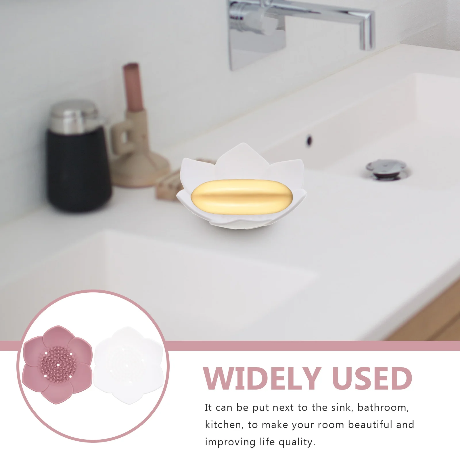 

2 Pcs Bar Soap Holder Tray Dishes for Bathroom Silica Gel Silicone Shower Travel