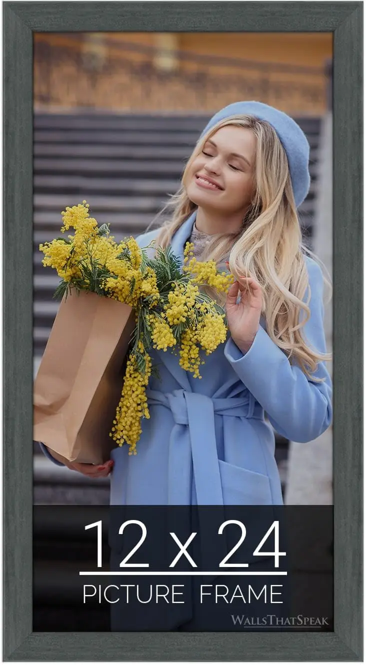 

12X24 Slate Gray Picture Frame For Puzzles Posters Ps Or Artwork