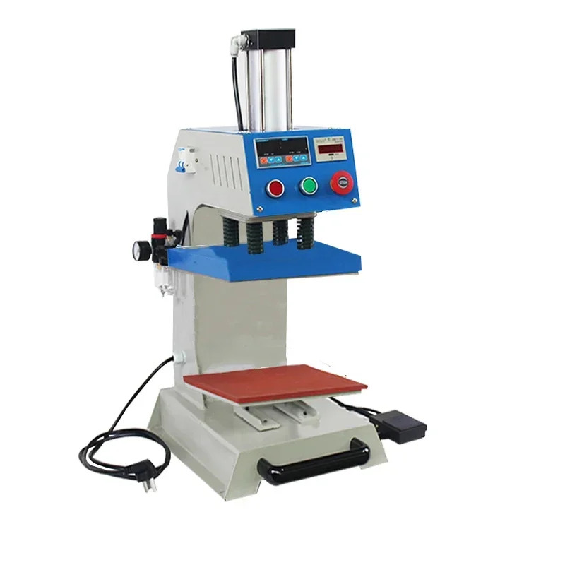 Single-position Pneumatic Hot Stamping Printer Heat Transfer Press Machine For T-Shirt Caps Shirt Leather LOGO 3