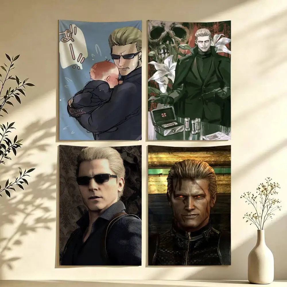 Albert Wesker Flag Digital Printing Banner for Garage Wall Out Door Decoration