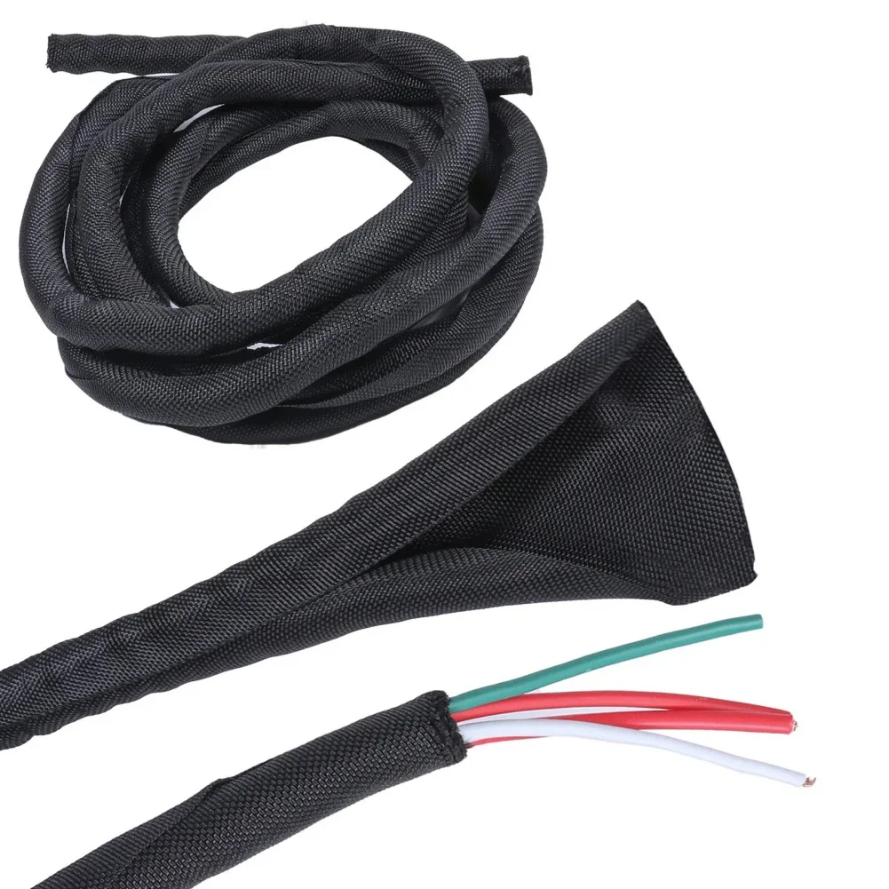 Expandable & Flexible Wire Wrap for HighTemp Automotive Harness 5mm*10m Braided SplitSleeve Neat & Tidy Organization