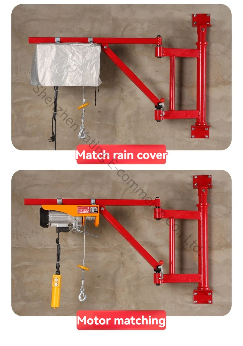 New 200KG Individual Double Folding Arm Bracket Lifting for Miniature Electric Hoist Column Bracket Small Window Crane