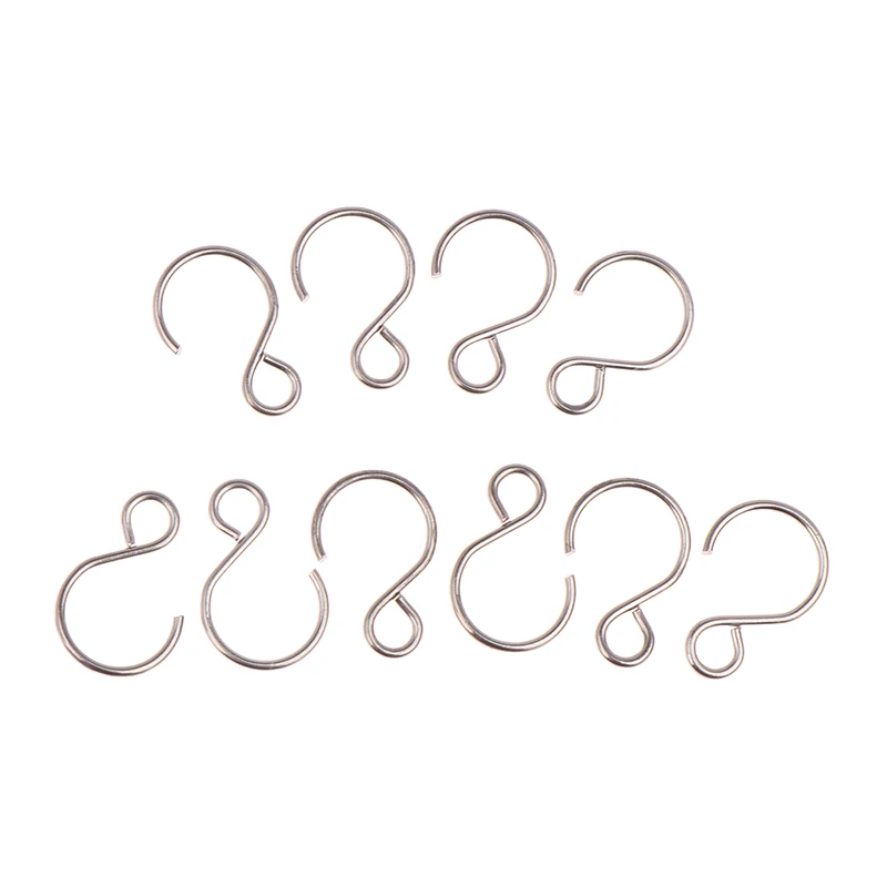 50pcs S Hook Crystal Hook Ring Connector Silver Bead & Chandelier Crystal Connectors Accessories Hanging Pandent Ring