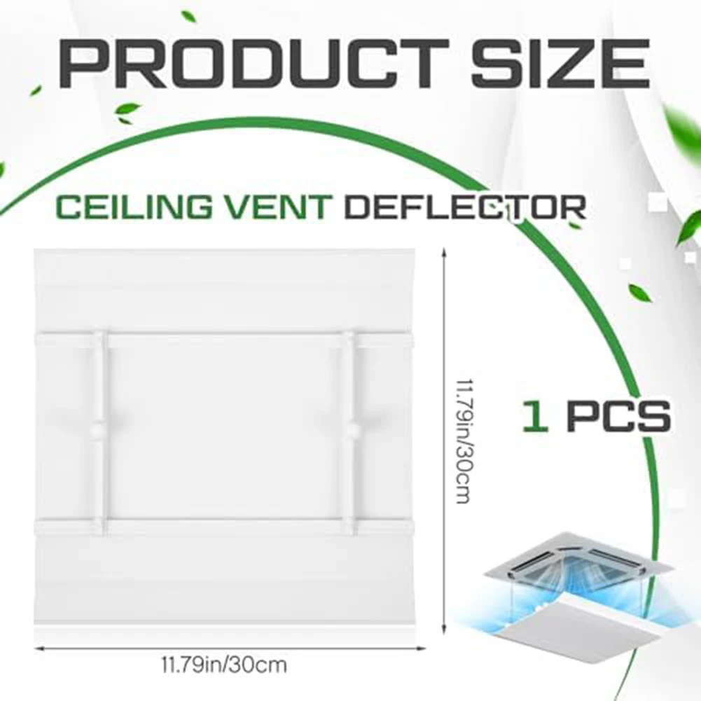 Adjustable Air Conditioner Vent Deflector - Adjustable Direction Protects Plants And Pets, Suitable For Ceiling Installation