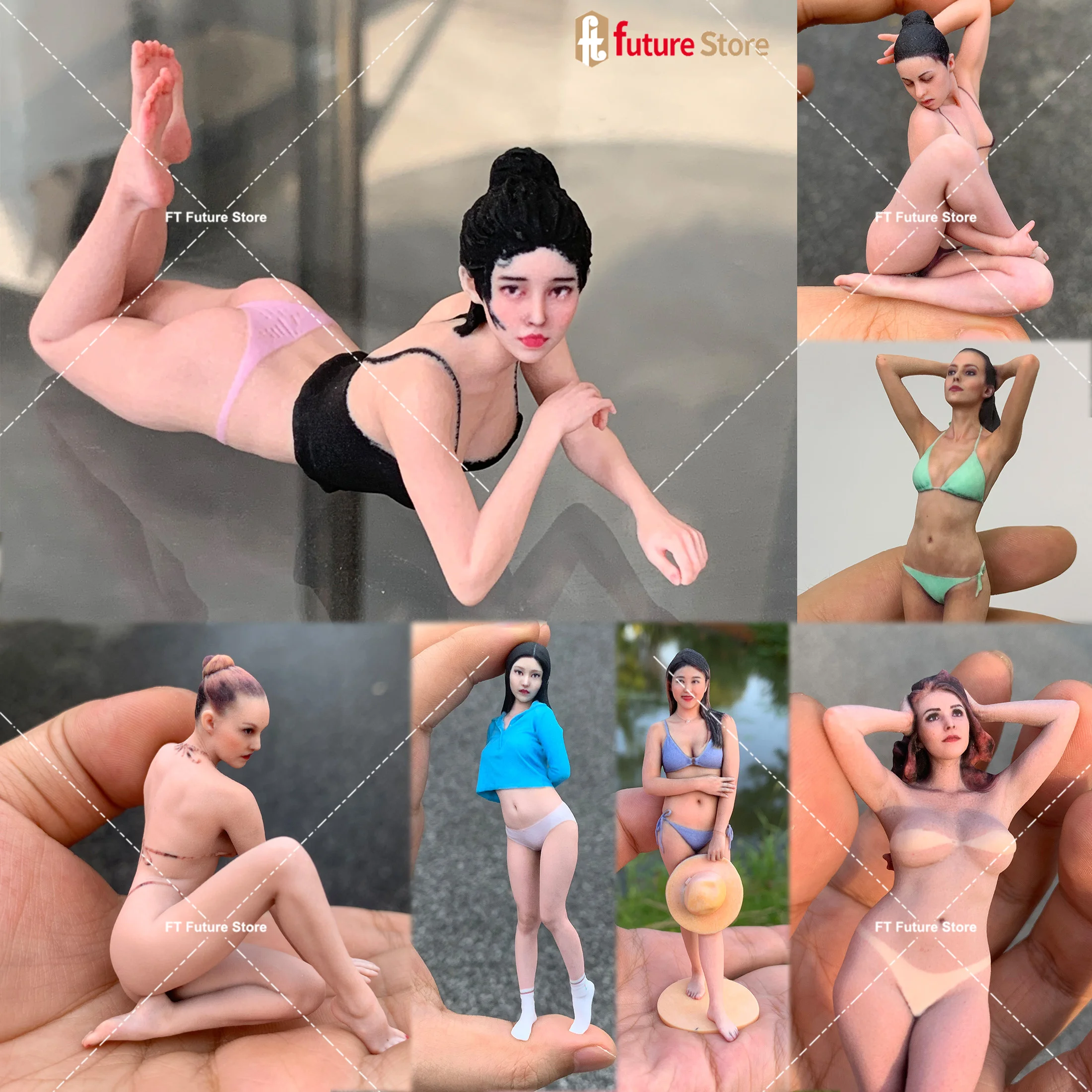 

Resin Diorama 1/18 1/16 1/12 Sexy Girl Realistic Beauty Female Miniature Art Figurine Doll Toys Scene Props Display Crafts