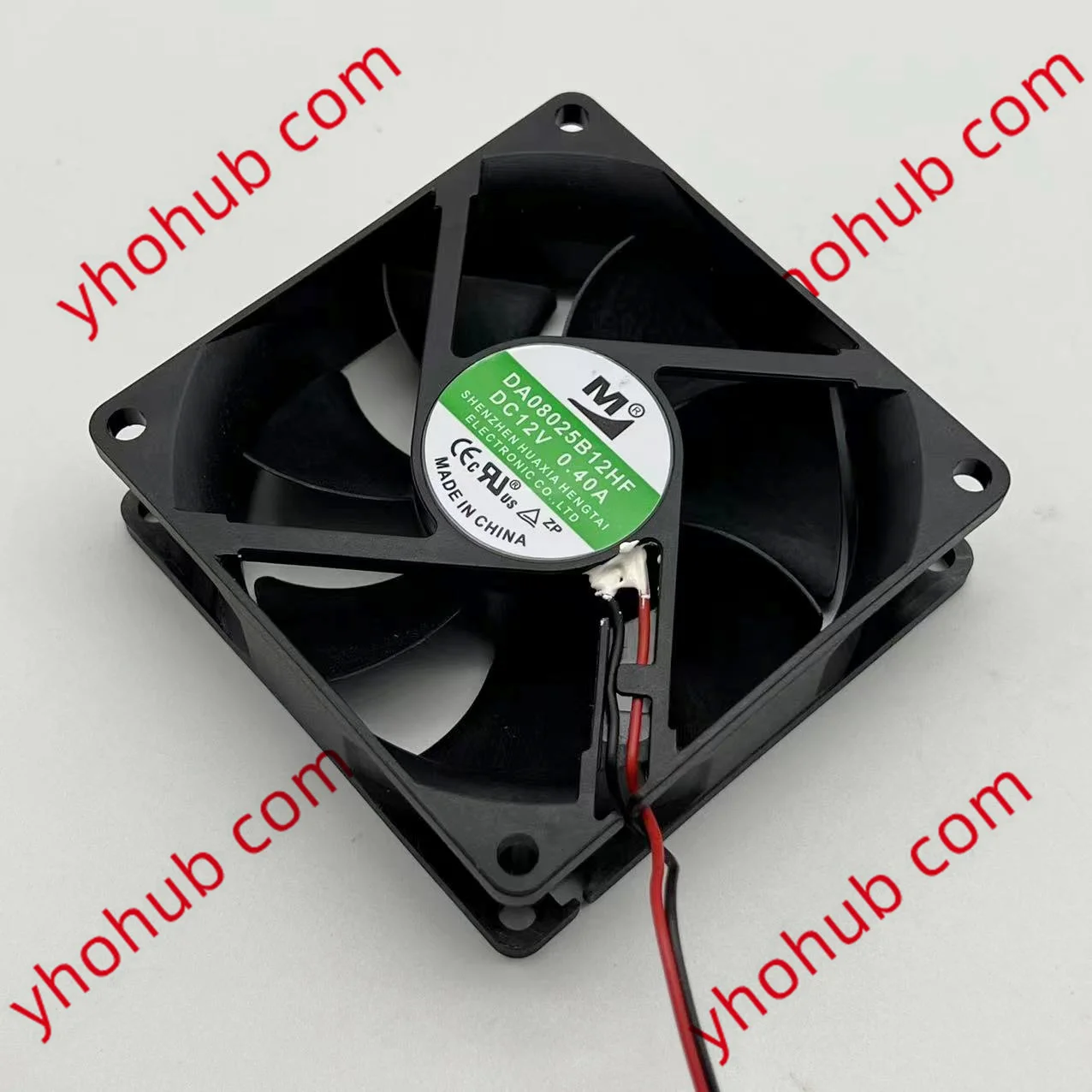 

M / Huaxia DA08025B12HF DC 12V 0.40A 80x80x25mm 2-Wire Server Cooling Fan