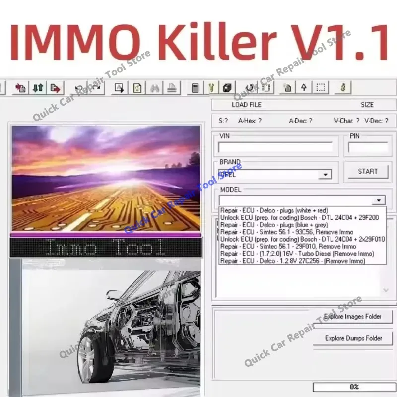 New ImmoKiller V1.10 ECU Programmer Tool IMMO Off Immobilizer for Car Repair Auto Key Programming Diagnostic Device Chip Tuning