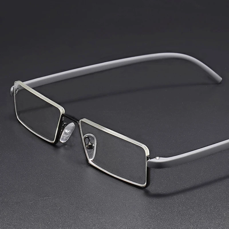 Portable Half Frame Presbyopia with Glasses Case Unisex Fashion TR90 Reading Glasses Men Women Vintage Prescription Eyeglasses