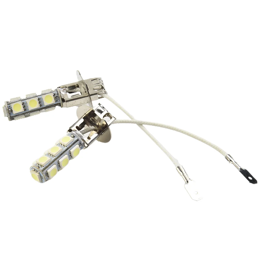 2X H3 LED Light Bulbs 12V for Fog Light and Daytime Running Light Replacement with Standard H3 Base Compatibility