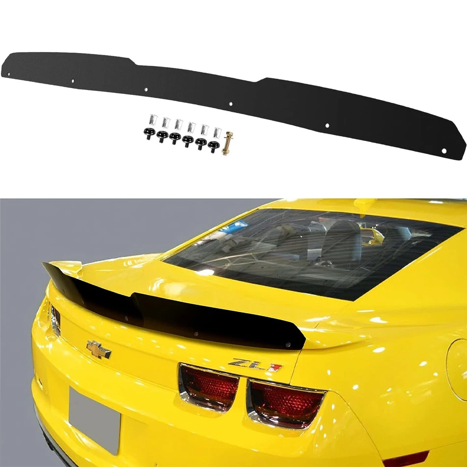 MX Rear Wicker Bill Spoiler Fits for Chevrolet Camaro 5th GEN 2010 2011 2012 2013 LS, LT, RS, SS, 1LE, Add-on Type