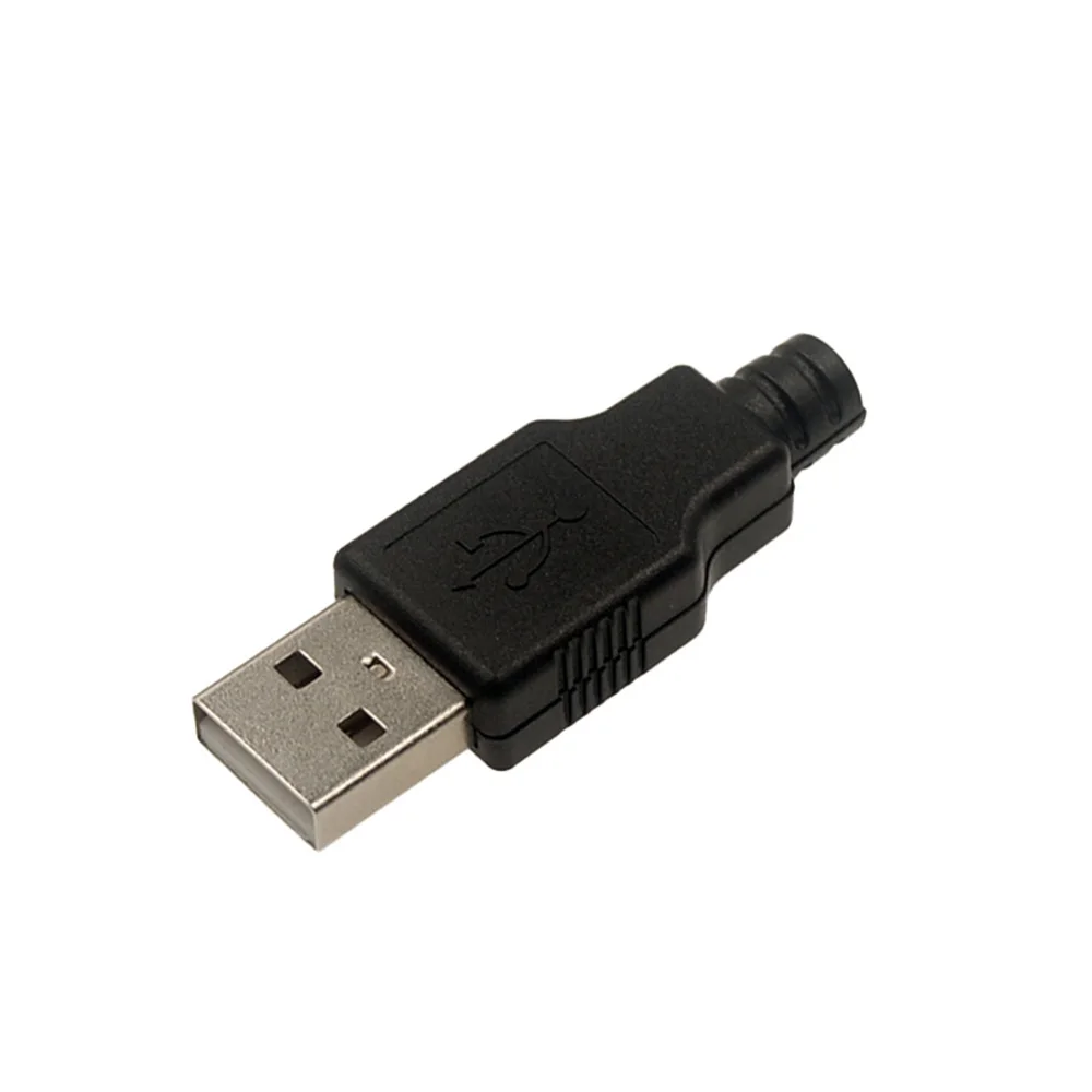 10pcs/lot USB Male 4Pin A Type Plug Connector with Plastic Cover for Data Connection Interface Charging