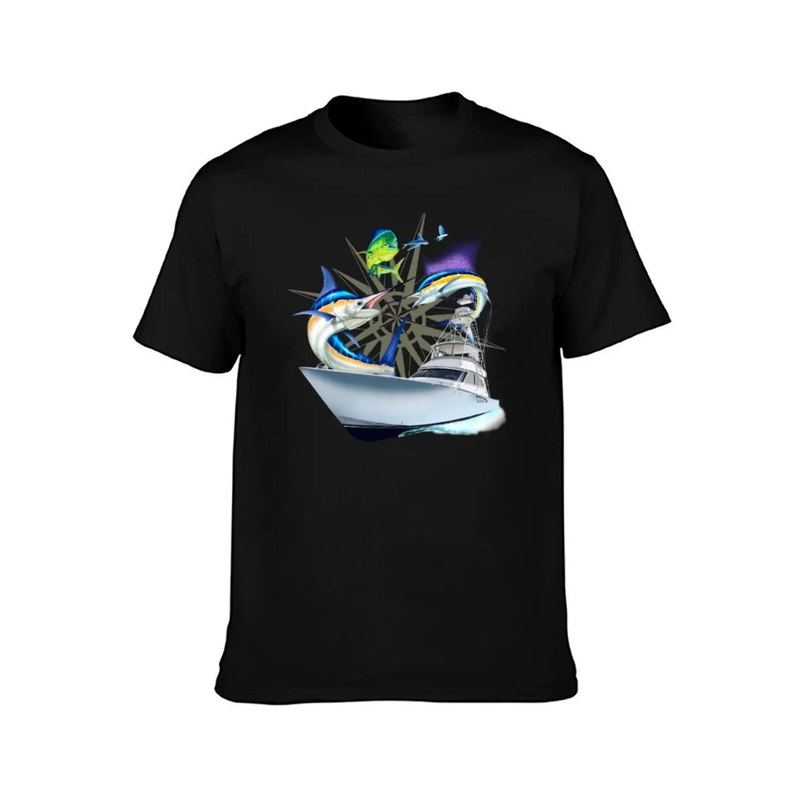Offshore Billfish - Blue Marlin, Sailfish, Mahi Mahi, Viking Yacht T-Shirt Work Utility Short Sleeve Shirt