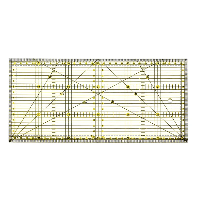 

Линейка для пэчворка 30*15 см, инструменты для квилтинга, высококачественный акриловый материал, прозрачная линейка со шкалой, школьные принадлежности, линейка для раскроя