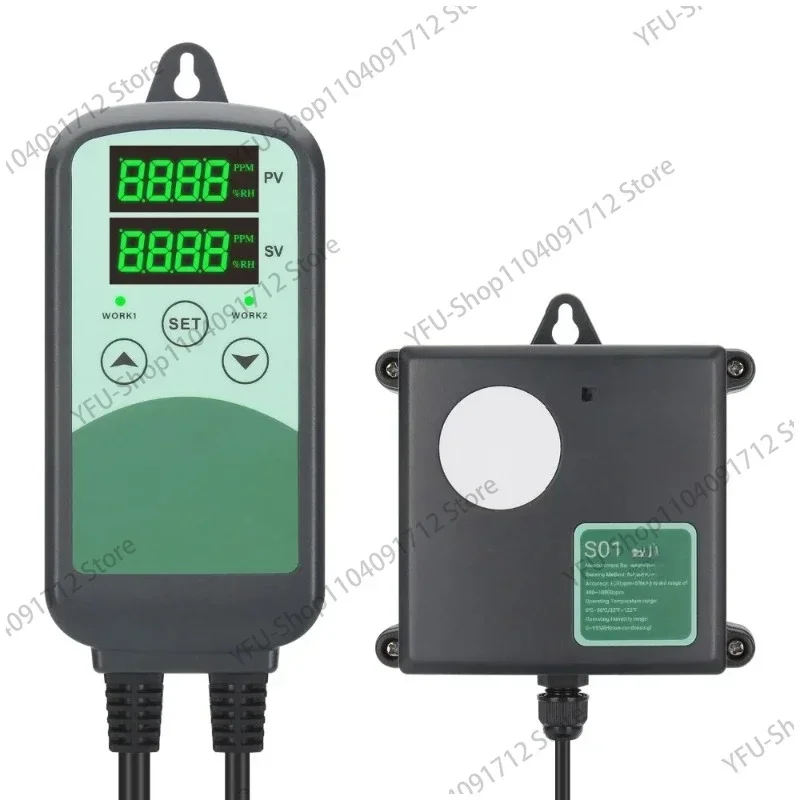 Digital CO2 Controller Greenhouse, Home, Office, Mushroom CO2 Monitor