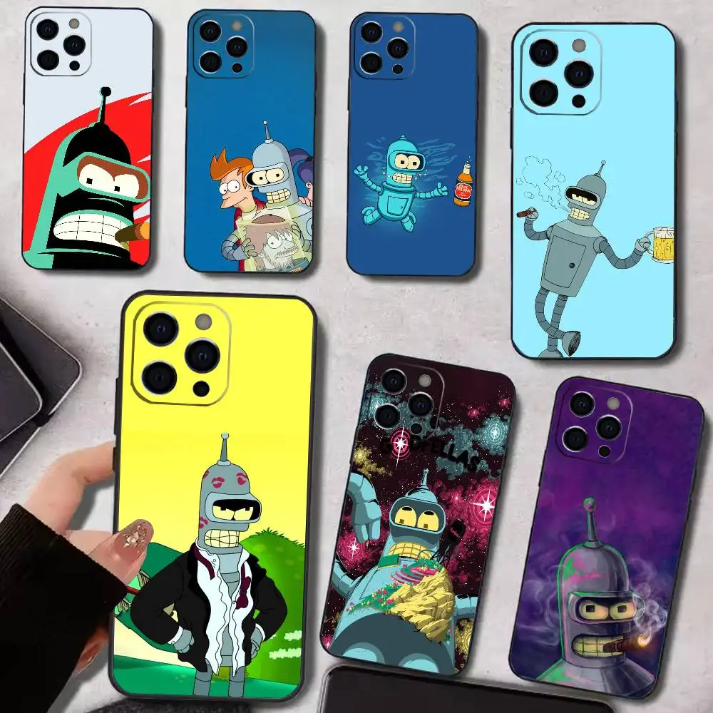 

F-Futurama Funny B-Bender Phone Case Silicone Soft For IPhone 17 16 15 14 13 12 11 X XR Plus Pro Max Plus