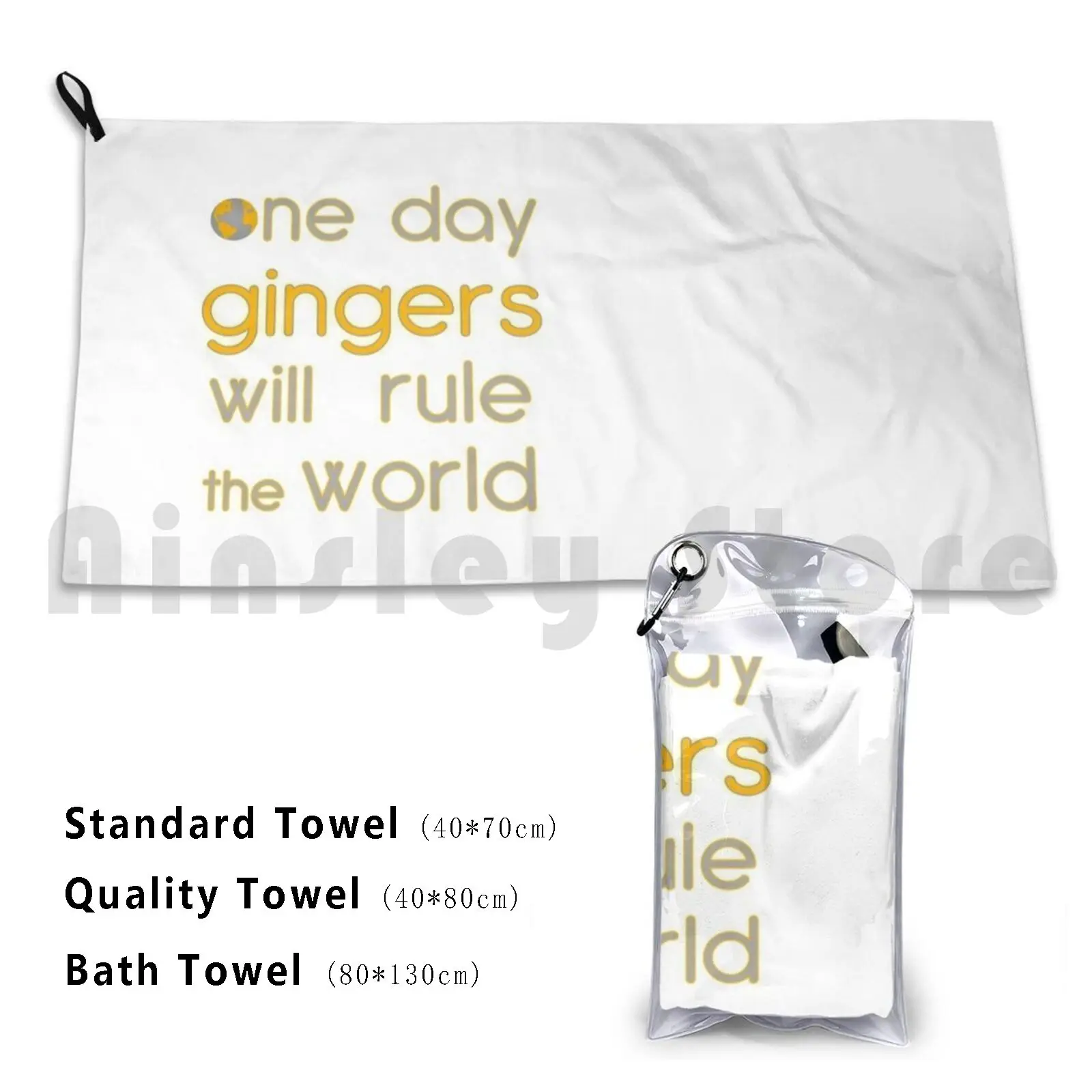 One Day Gingers Will Rule Bath Towel Beach Cushion Ginger Funny Politics Joke Fun Laugh Gingers World Rule