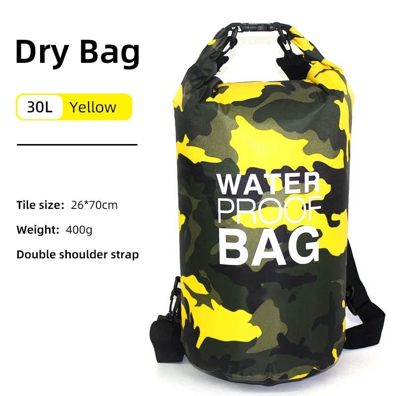 Schwimmen PVC Pack Dry Bag Rucksack für Frauen Männer 10L 15L 20L 30L Wasserdichte Schulter Kajak Driften Rafting Surfen Bootfahren Tasche