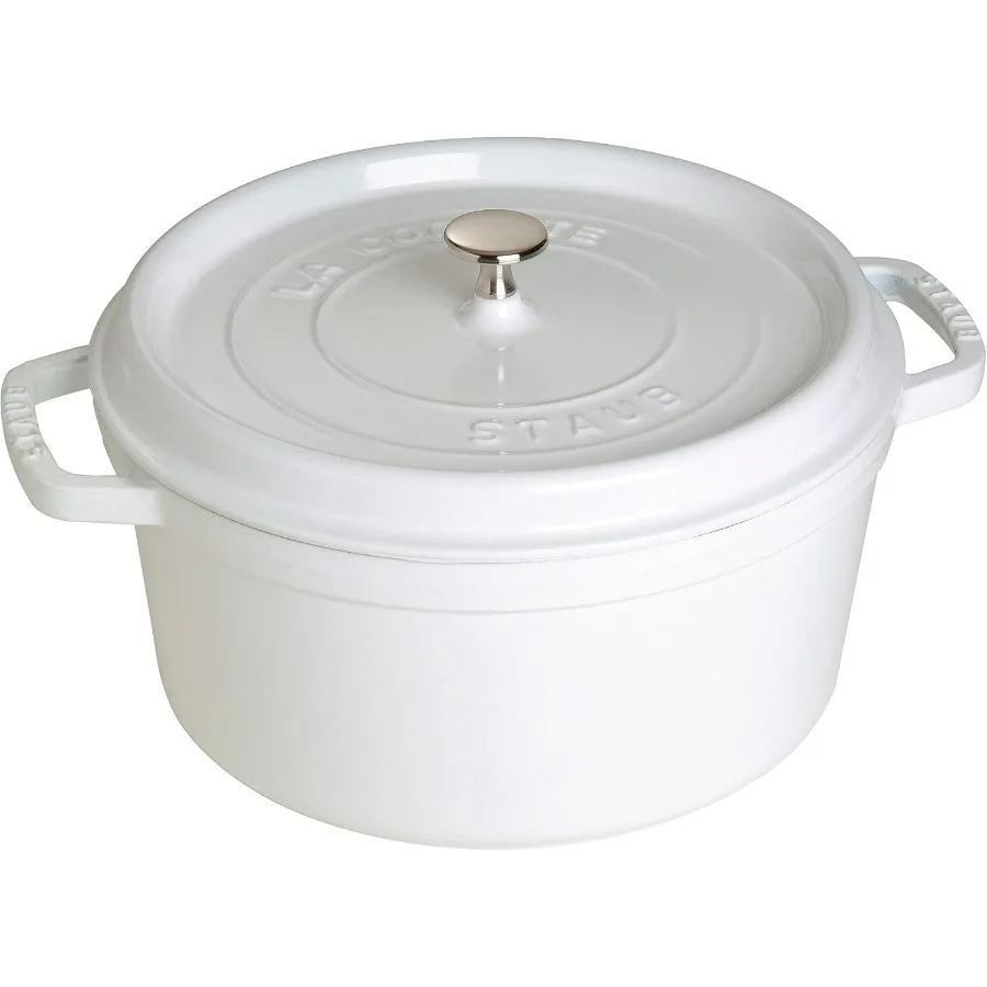 

Cast Iron Dutch Oven 7qt Round Cocotte Serves 7 8 Made in France White