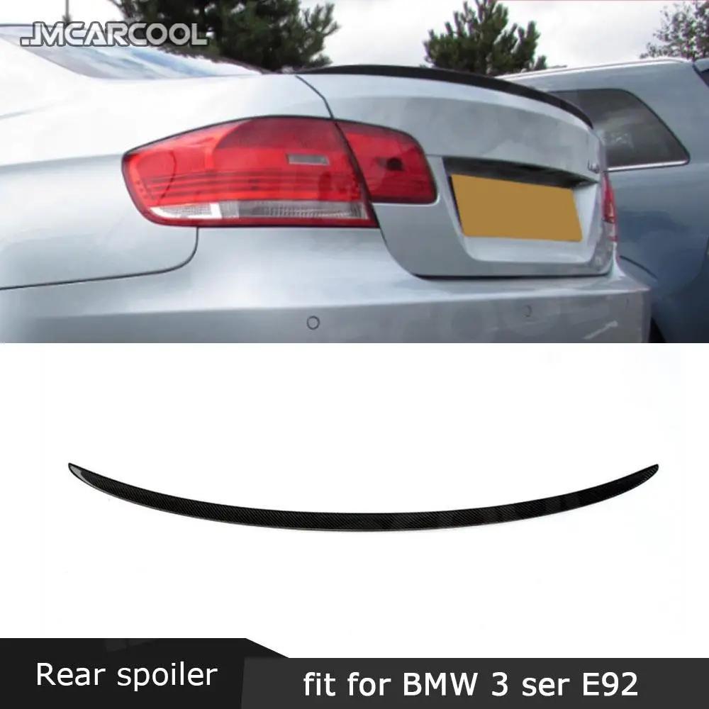 

JMCARCOOL High Quality Carbon Fiber Rear Lip Spoiler Wing Car Spoiler Decoration for BMW 3 Series E92 M3 Coupe 2 Door 2009-2013