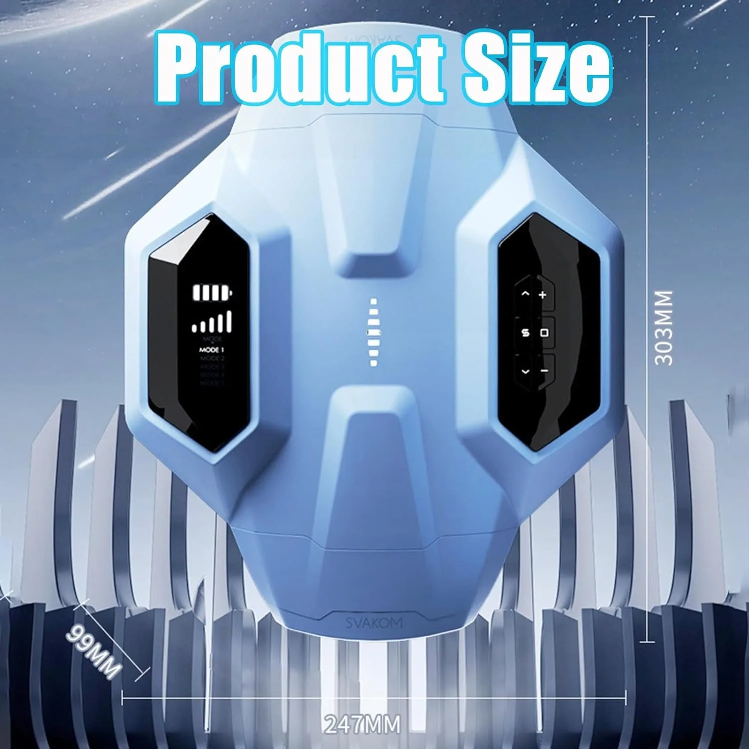 SVAKOM Electric Aircraft Cup Dual Channel Telescopic Masturbation Machine Speed Heating Multi Frequency Variable Adult Sex toy