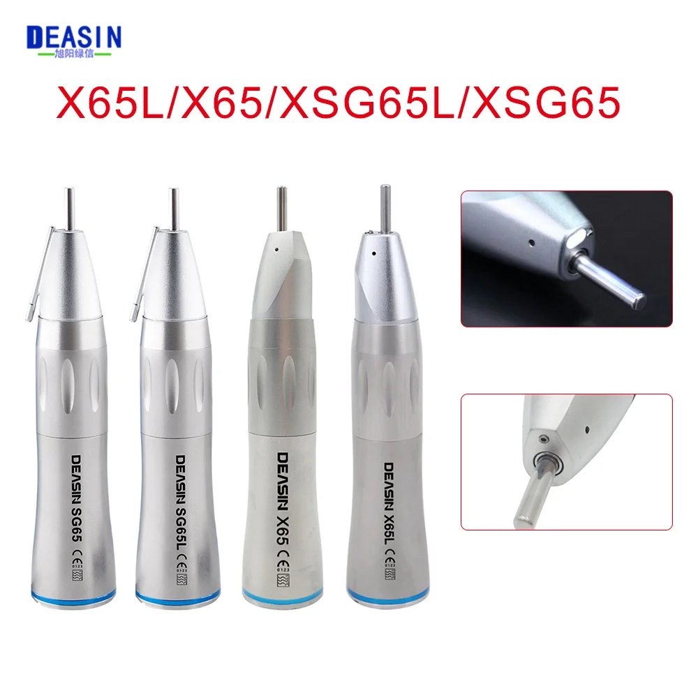 Dental Surgical Straight Handpiece 1:1 XSG65L/X65L/X65 blue ring  Nose Cone With External Pipe Dentistry Clinics Lab Tool