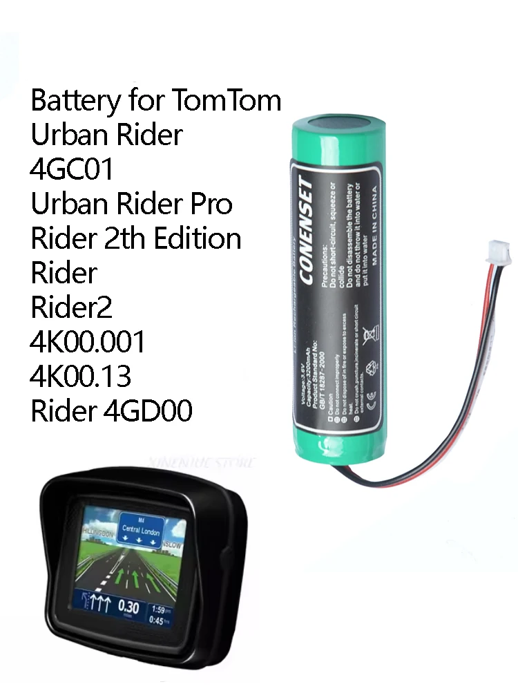 GPS Navigator Battery 6027A0050901 MALAGA L5 For TomTom 4GC01 4GD00 Urban Rider Pro 2th Edition 4K00.001 4K00.13