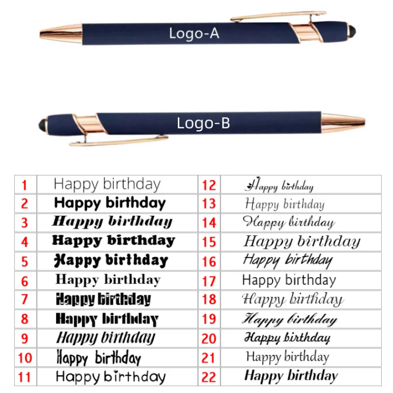 20Pcs/Lot Customized Matte Ballpoint Pen Creative Stylus Touch Pen  Writing Ballpen Stationery Office School Supplies