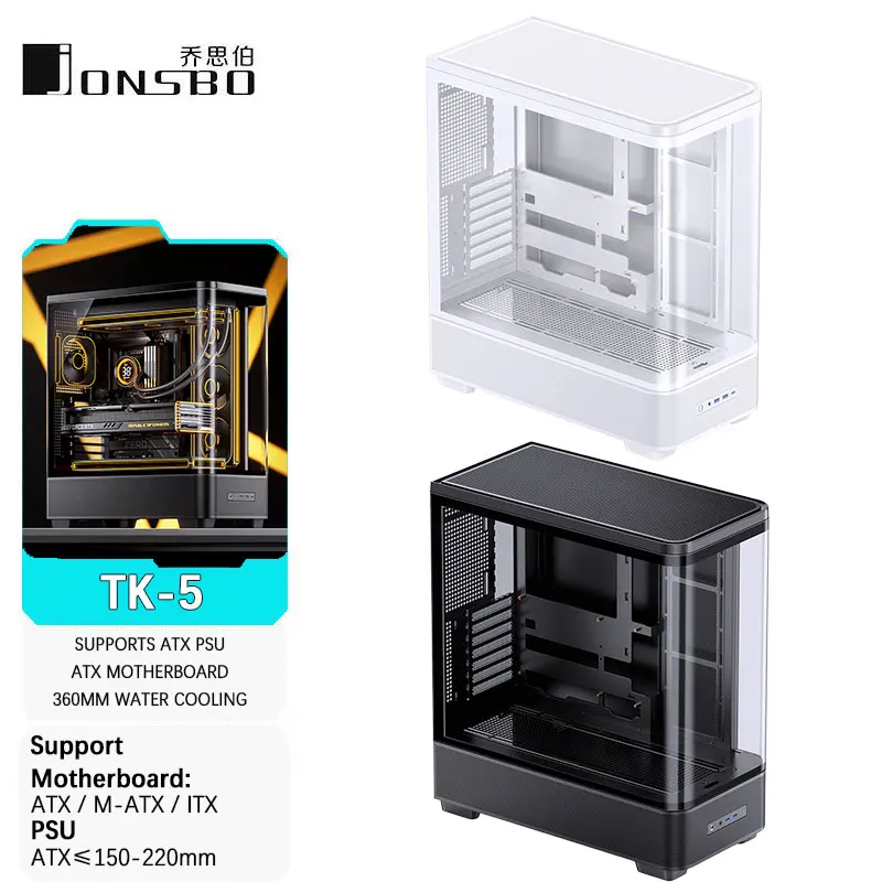 JONSBO TK-5 ATX Computer Deskt - Pc Gaming Jonsbo บทวิจารณ์และราคา