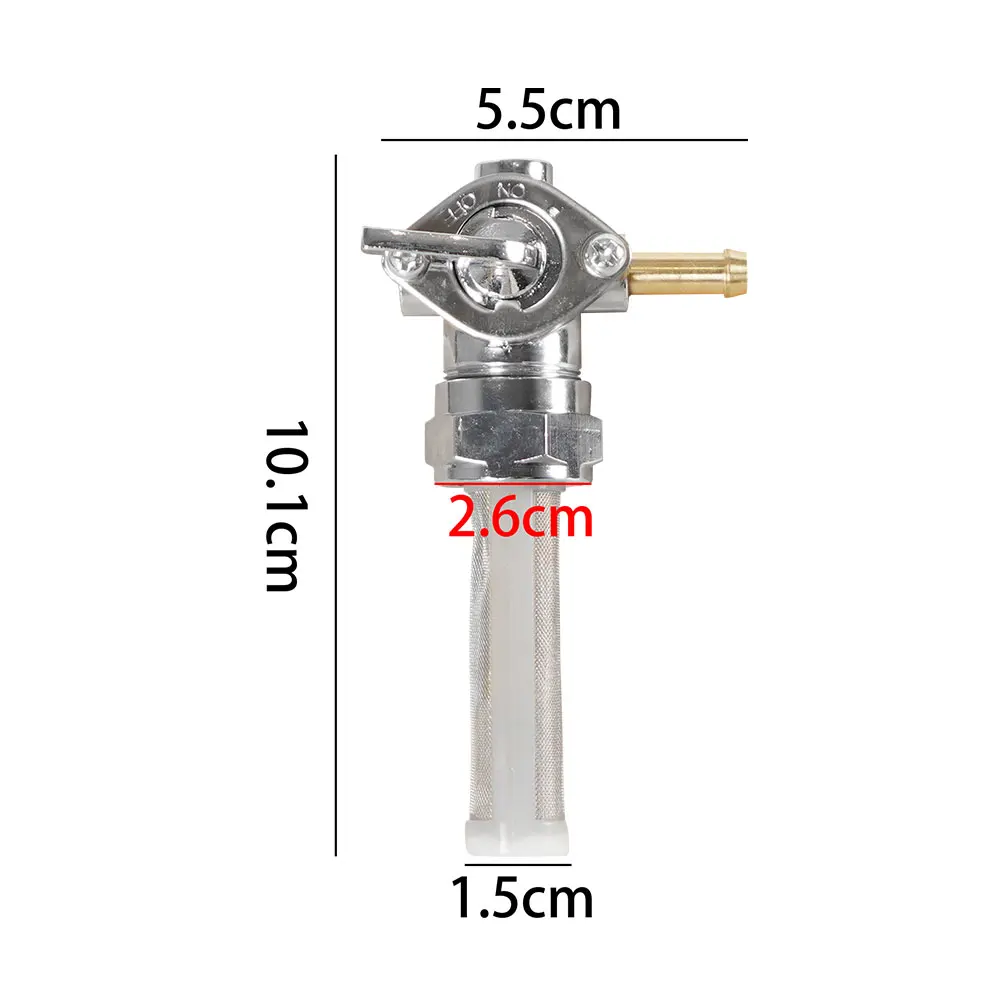 Petcock Switch Gas Tank Fuel Valve Sliver For Harley Dyna Fatboy Heritage Softail Springer Sport Glide Sportster 883 1000