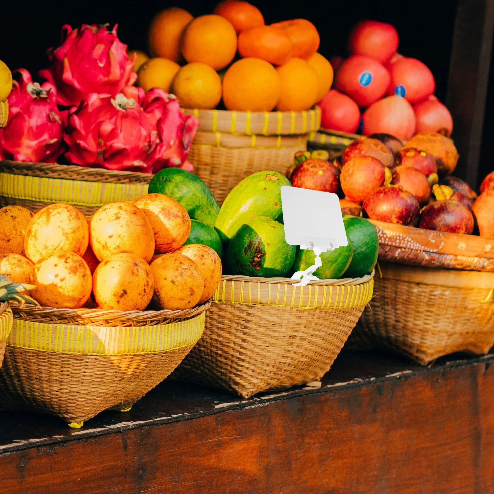 

4Pcs Plastic Label Holders for Baskets Reusable Chalkboard Tags Pantry Organization Storage Bin Clips Price Tag Holder