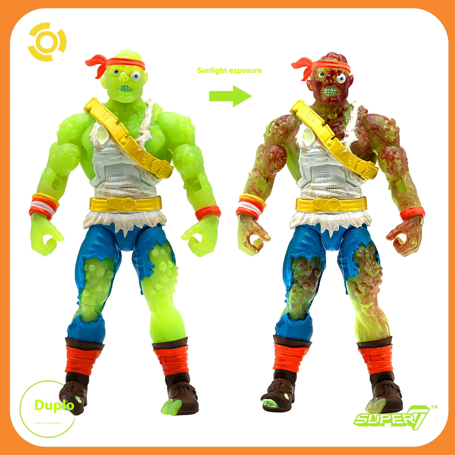 

In Stock Super7 Poison Demon Revenge Ultimate Series Radioactive Red Wrath Edition Anti Drug Defender Model Toys Gifts