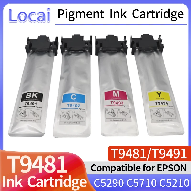 T9481 T9491 T9441 T9451 Ink Cartridge For Epson Pro WF-C5290a WF-C5790a WF-C5210 WF-C5710 Printer Pigment Ink Bag With Chip