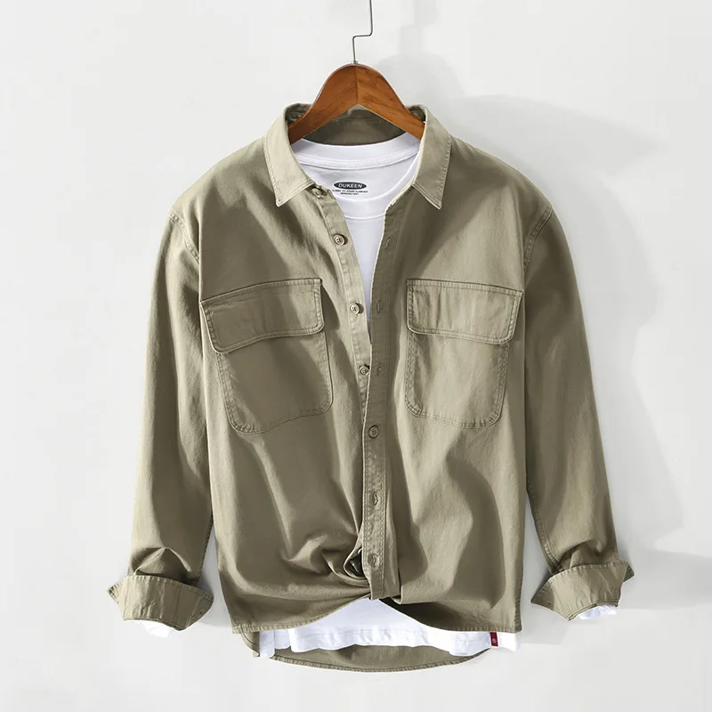 

Свободные мужские длинные све, хлопковые ирт-джаки Double ket, весна-лето, новый повседневный удобный крой, китайский бренд