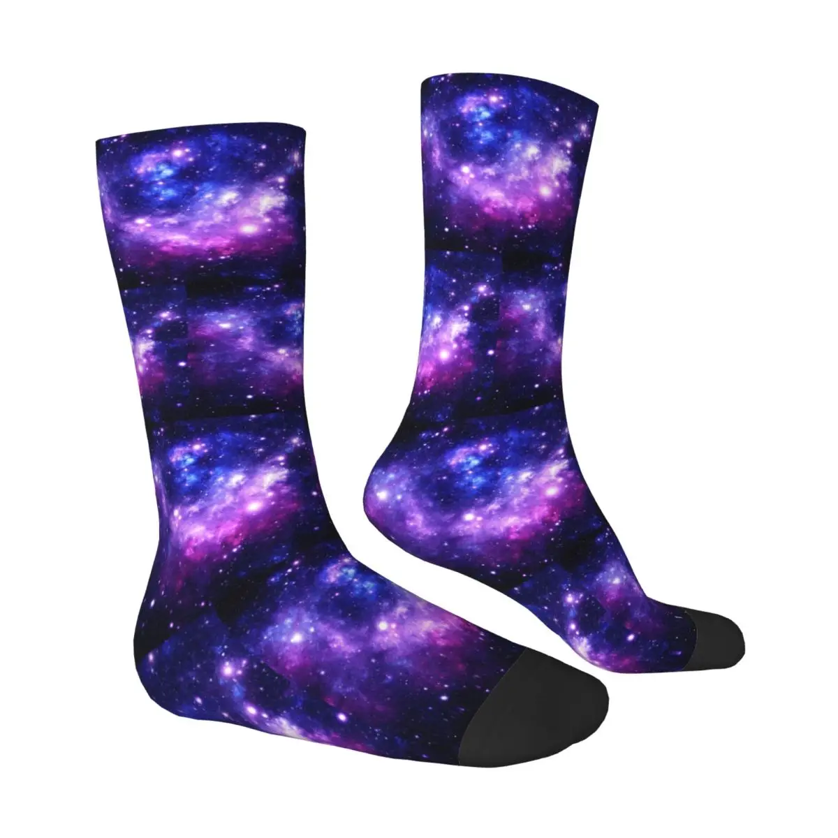 Calcetines de nebulosa galaxia azul púrpura para todas las estaciones, calcetines de tripulación Harajuku, medias de Hip Hop para hombres y mujeres, regalos de navidad