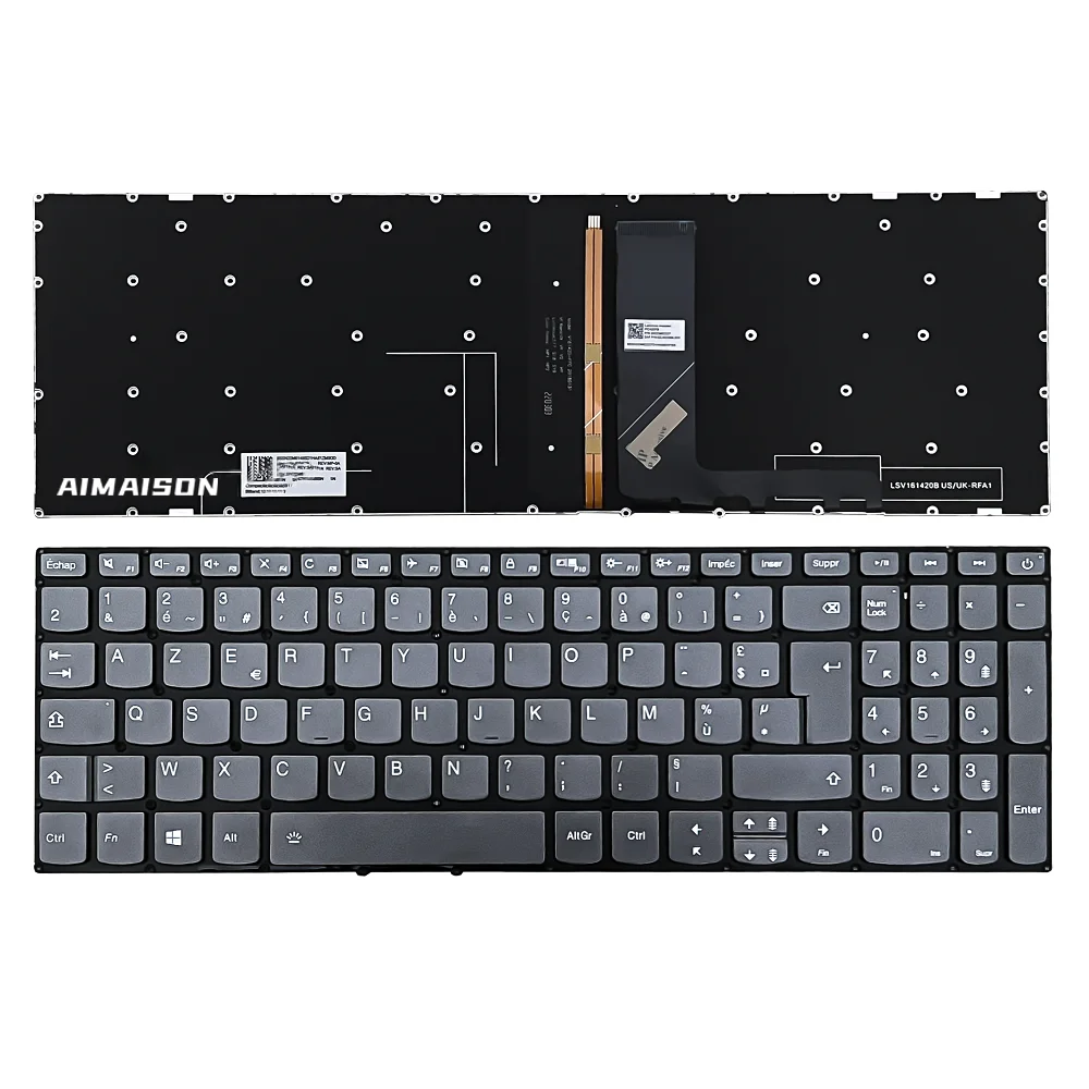 Клавиатура Azerty French, совместимая с Benovo Ideapad 330-17ICH, с подсветкой
