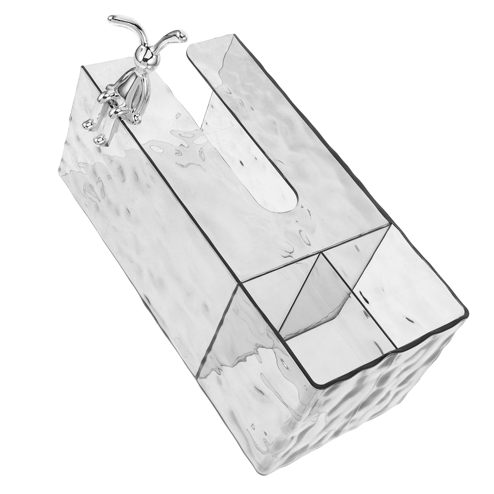 

Rectangular Tissue Box Cover Luxury Design Multi-Grid Storage for Remote Controls and Tissues Living Room Decorative Holder