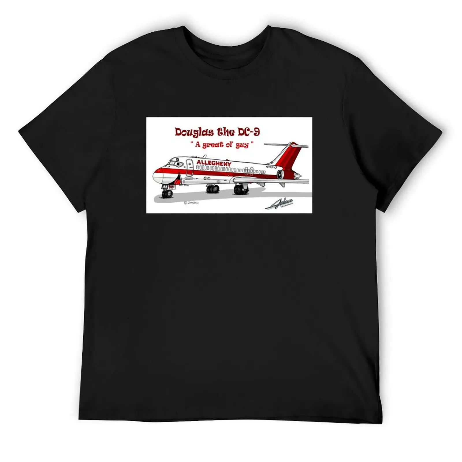 Allegheny Airlines DC-9 T-Shirt graphics custom t shirt vintage graphic tee Men's t shirts