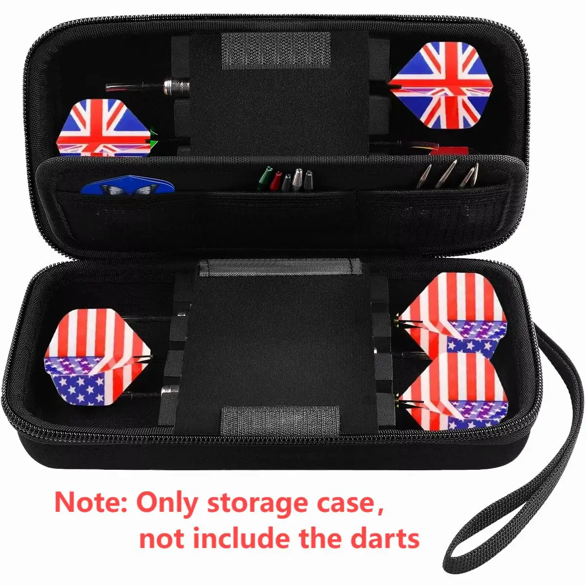 

Dart Case for 6 Steel Tip and Soft Tip Darts, Dart Carrying Storage Holder Fits for Dart Tips, Shafts and Flights (Box Only)