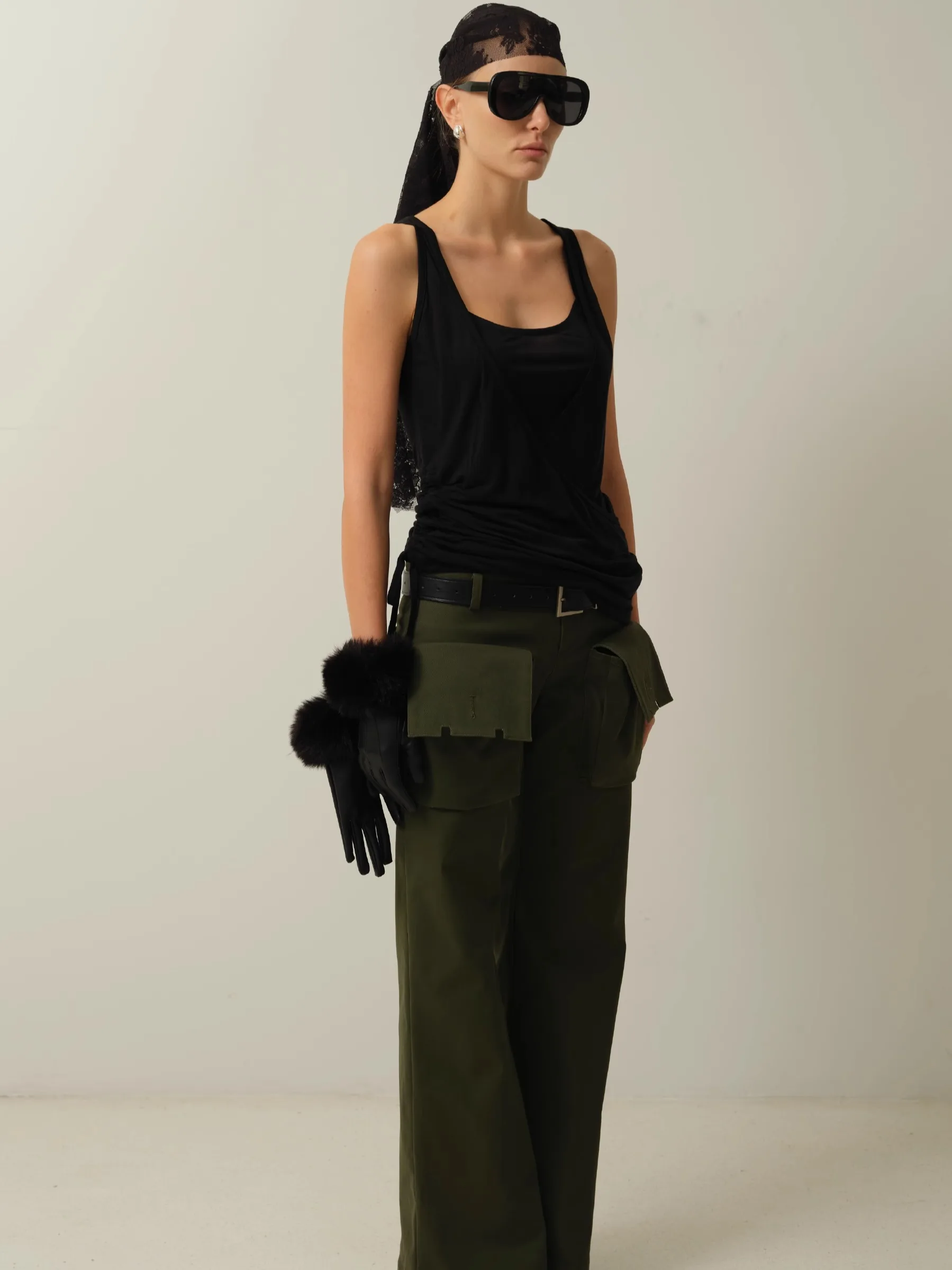 

TENSPHER Original Bla Dstring Slim Fit Vest Женская летняя верхняя одежда High-End Feelings Layered Sle